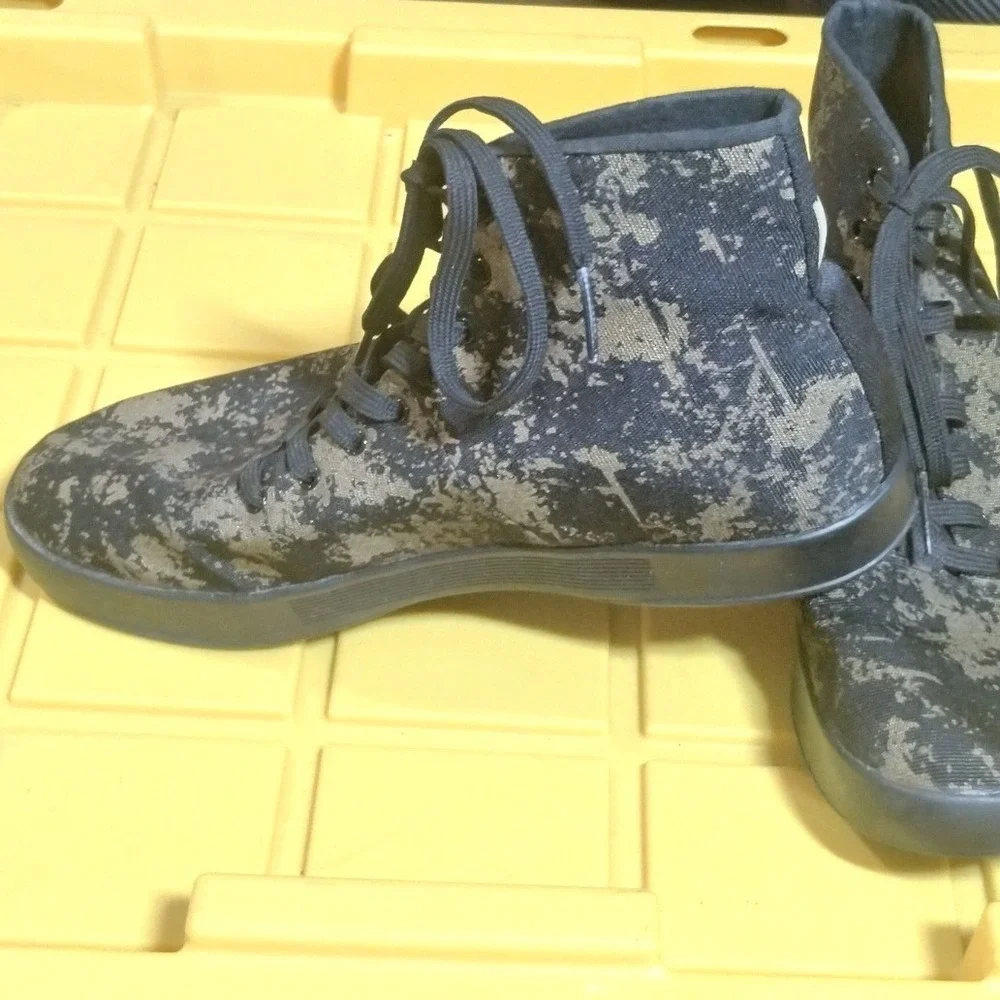NOBULL High Top Trainer Black Army Green Camo SuperFabric Training Shoes Mens 10